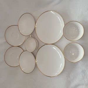 Lot of 9 Noritake Dignatio Cup Bowls Plates Saucers